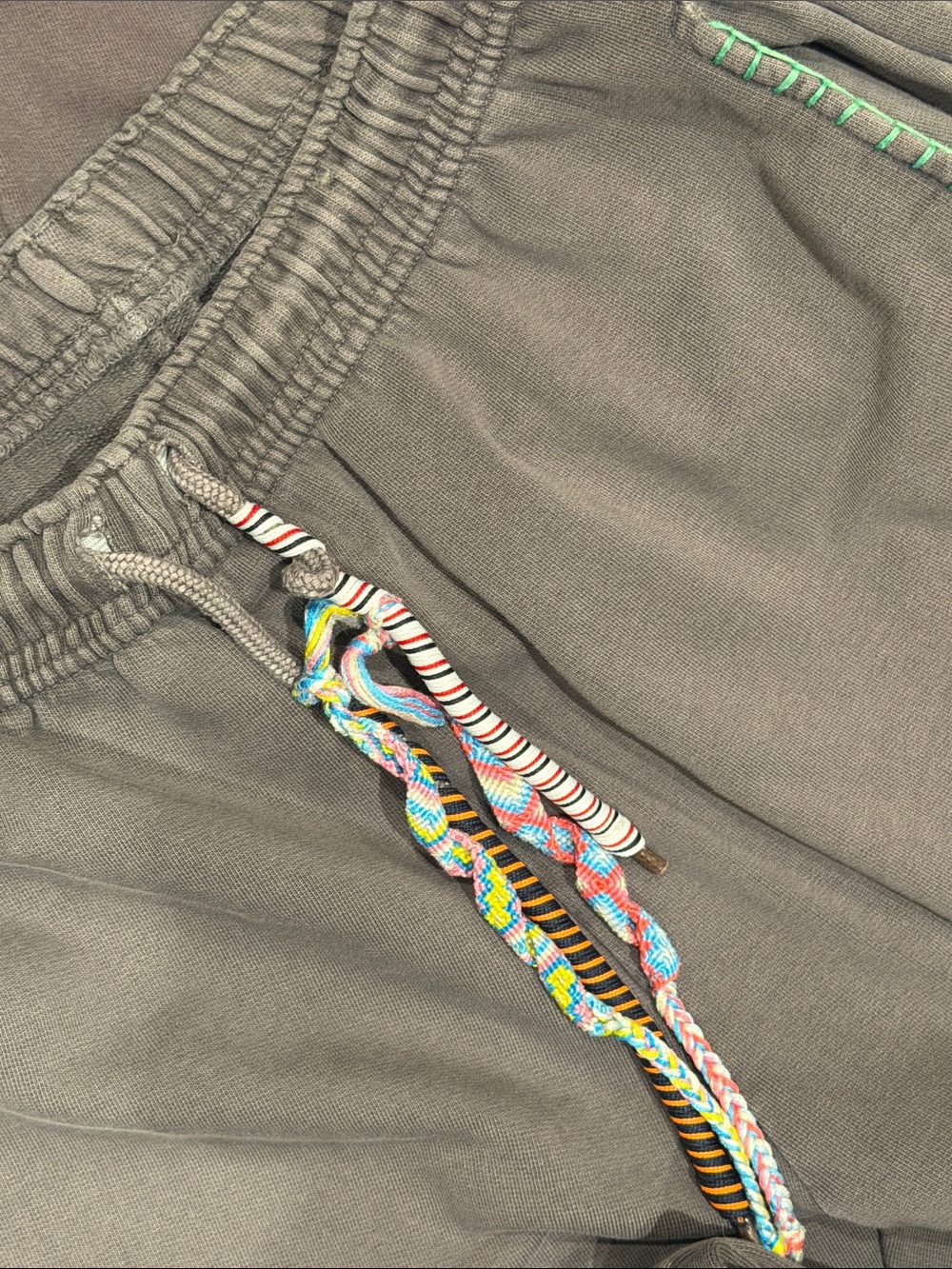 Women’s Brown Embroidered Jogger Sweatpants - Casual Cozy Fit - Picture 7 of 11